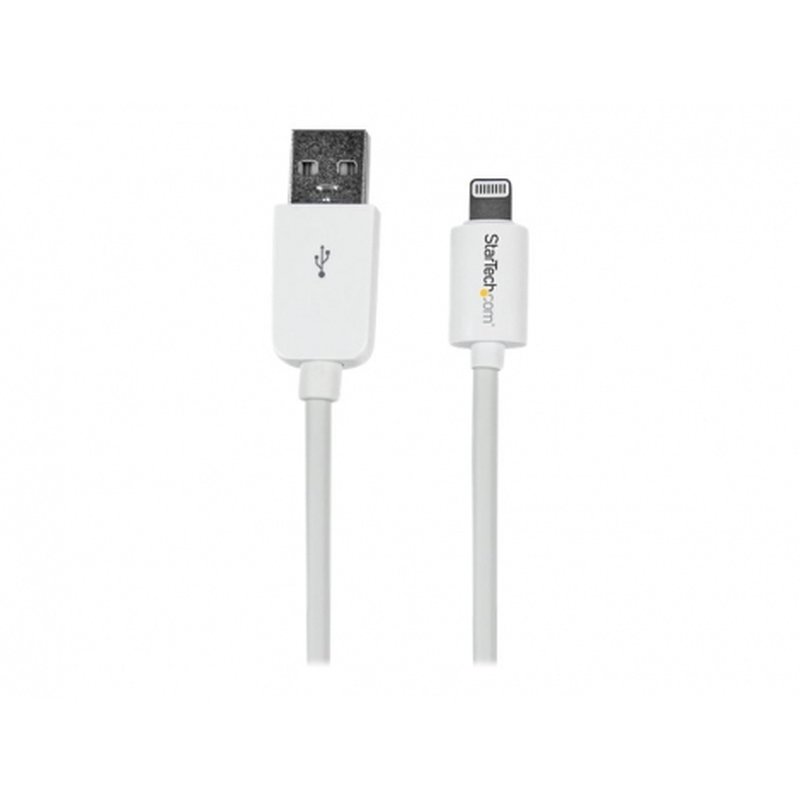 StarTech.com Cable 3m Lightning 8 Pin a USB A 2.0 para Apple iPod iPhone 5 iPad - Blanco StarTech.com Cable 3m Lightning 8 Pin a USB A 2.0 para Apple iPod iPhone 5 iPad - Blanco