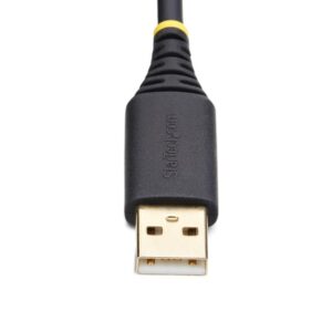 StarTech.com Cable Adaptador USB a Módem Nulo Serie DCE de 30cm - con Retención COM - FTDI - RS232 - con Tornillos/Tuercas Intercambiables - Windows/macOS/Linux