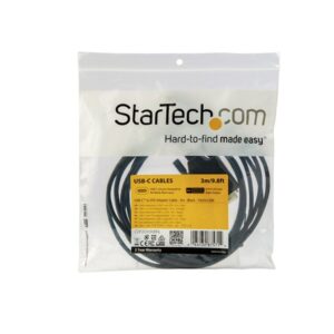StarTech.com Cable Adaptador de 3m USB-C a DVI 1920 x 1200 - Negro - Cable USB Tipo C a DVI - Cable Conversor de Vídeo USBC