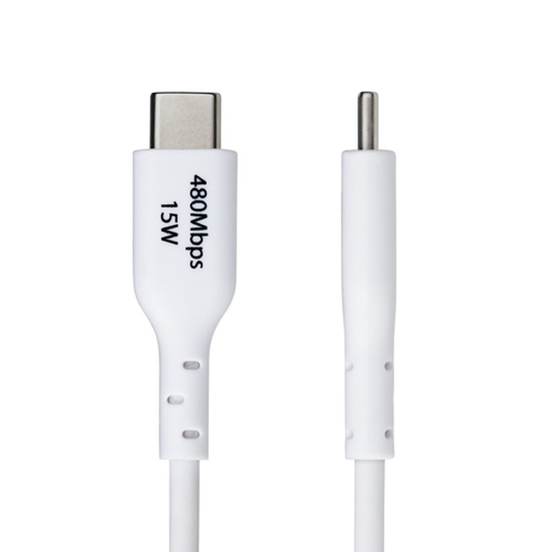 StarTech.com Cable Cargador USB-A a USB-C de 1m - Cable Adaptador USB-A a USB Tipo C - 3A - Cable de Carga y Sincronización - USB 2.0 - Recubrimiento de TPE - M/M - Blanco - Imagen 3