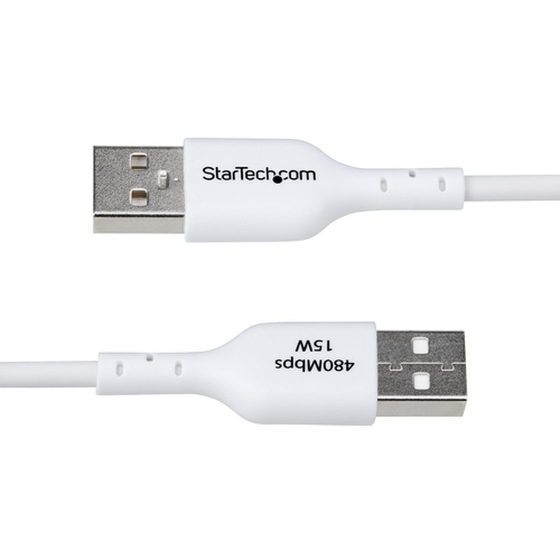StarTech.com Cable Cargador USB-A a USB-C de 1m - Cable Adaptador USB-A a USB Tipo C - 3A - Cable de Carga y Sincronización - USB 2.0 - Recubrimiento de TPE - M/M - Blanco - Imagen 4