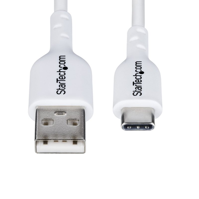 StarTech.com Cable Cargador USB-A a USB-C de 1m - Cable Adaptador USB-A a USB Tipo C - 3A - Cable de Carga y Sincronización - USB 2.0 - Recubrimiento de TPE - M/M - Blanco - Imagen 6