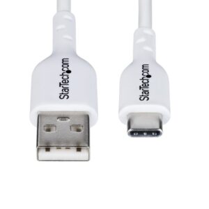 StarTech.com Cable Cargador USB-A a USB-C de 1m - Cable Adaptador USB-A a USB Tipo C - 3A - Cable de Carga y Sincronización - USB 2.0 - Recubrimiento de TPE - M/M - Blanco StarTech.com Cable Cargador USB-A a USB-C de 1m - Cable Adaptador USB-A a USB Tipo C - 3A - Cable de Carga y Sincronización - USB 2.0 - Recubrimiento de TPE - M/M - Blanco