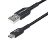 StarTech.com Cable Cargador USB-A a USB-C de 1m - Cable Adaptador USB-A a USB Tipo C - 3A - Cable de Carga y Sincronización - USB 2.0 - Recubrimiento de TPE - M/M - Negro