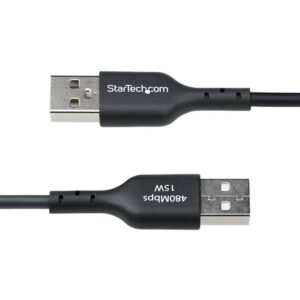 StarTech.com Cable Cargador USB-A a USB-C de 1m - Cable Adaptador USB-A a USB Tipo C - 3A - Cable de Carga y Sincronización - USB 2.0 - Recubrimiento de TPE - M/M - Negro StarTech.com Cable Cargador USB-A a USB-C de 1m - Cable Adaptador USB-A a USB Tipo C - 3A - Cable de Carga y Sincronización - USB 2.0 - Recubrimiento de TPE - M/M - Negro
