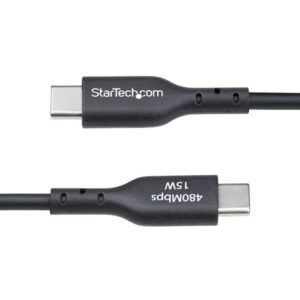 StarTech.com Cable Cargador USB-A a USB-C de 1m - Cable Adaptador USB-A a USB Tipo C - 3A - Cable de Carga y Sincronización - USB 2.0 - Recubrimiento de TPE - M/M - Negro StarTech.com Cable Cargador USB-A a USB-C de 1m - Cable Adaptador USB-A a USB Tipo C - 3A - Cable de Carga y Sincronización - USB 2.0 - Recubrimiento de TPE - M/M - Negro
