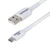 StarTech.com Cable Cargador USB-A a USB-C de 3m - Cable Adaptador USB-A a USB Tipo C - 3A - Cable de Carga y Sincronización - USB 2.0 - Recubrimiento de TPE - M/M - Blanco