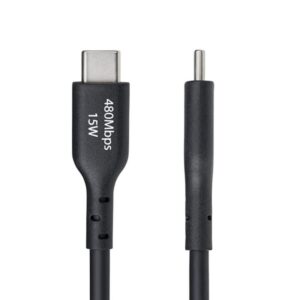 StarTech.com Cable Cargador USB-A a USB-C de 3m - Cable Adaptador USB-A a USB Tipo C - 3A - Cable de Carga y Sincronización - USB 2.0 - Recubrimiento de TPE - M/M - Negro