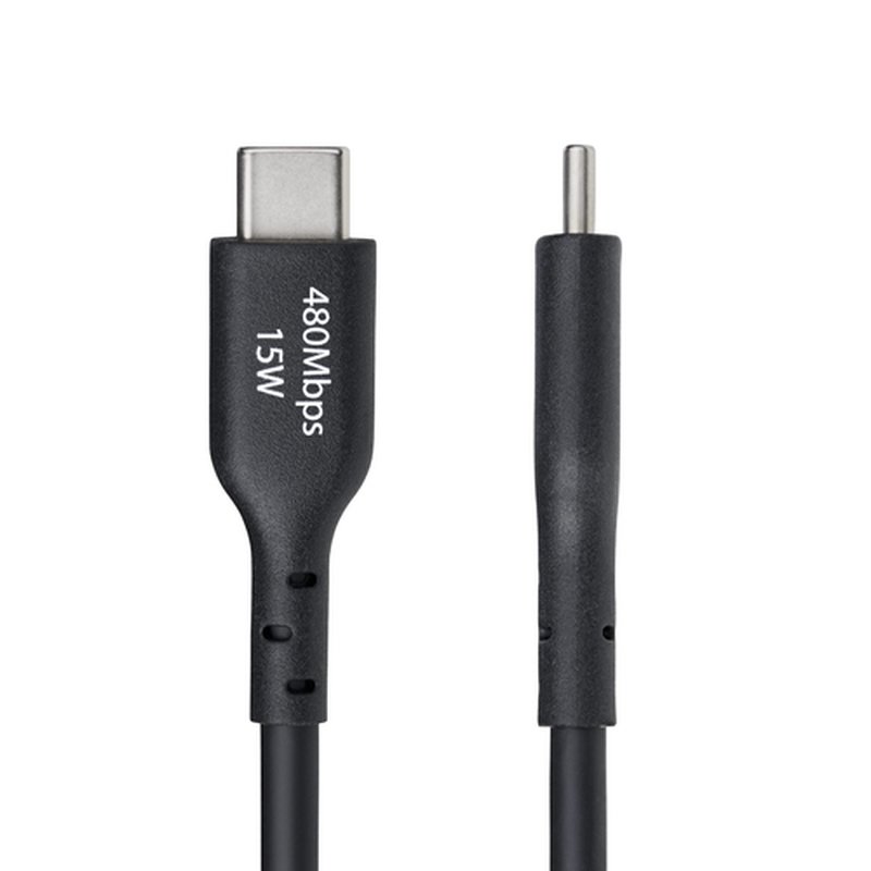 StarTech.com Cable Cargador USB-A a USB-C de 3m - Cable Adaptador USB-A a USB Tipo C - 3A - Cable de Carga y Sincronización - USB 2.0 - Recubrimiento de TPE - M/M - Negro - Imagen 3