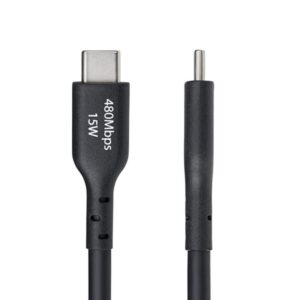 StarTech.com Cable Cargador USB-A a USB-C de 4m - Cable Adaptador USB-A a USB Tipo C - 3A - Cable de Carga y Sincronización - USB 2.0 - Recubrimiento de TPE - M/M - Negro
