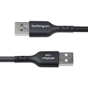 StarTech.com Cable Cargador USB-A a USB-C de 4m - Cable Adaptador USB-A a USB Tipo C - 3A - Cable de Carga y Sincronización - USB 2.0 - Recubrimiento de TPE - M/M - Negro