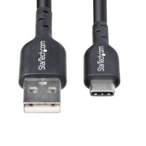 StarTech.com Cable Cargador USB-A a USB-C de 4m - Cable Adaptador USB-A a USB Tipo C - 3A - Cable de Carga y Sincronización - USB 2.0 - Recubrimiento de TPE - M/M - Negro