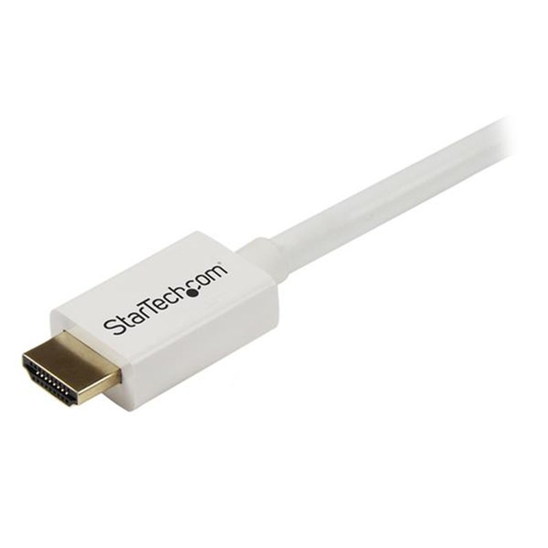 StarTech.com Cable HDMI de alta velocidad de 2m - Macho a Macho - CL3 Instalación en Pared - Ultra HD 4k x 2k - Blanco - Imagen 2