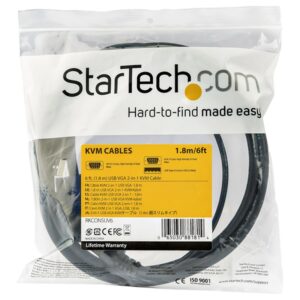 StarTech.com Cable KVM USB de 1,8 m para Consola de Montaje en Armario Rack StarTech.com Cable KVM USB de 1,8 m para Consola de Montaje en Armario Rack