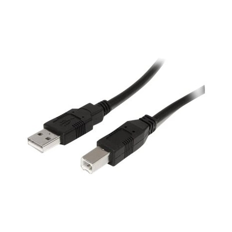 StarTech.com Cable USB Activo de 10m para Impresora - 1x USB A Macho - 1x USB B Macho - Adaptador Negro StarTech.com Cable USB Activo de 10m para Impresora - 1x USB A Macho - 1x USB B Macho - Adaptador Negro