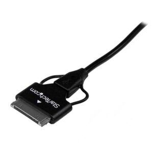 StarTech.com Cable USB de 65cm Combo Cargador para Móvil Micro USB y Adaptador con Conector Samsung Galaxy Tab StarTech.com Cable USB de 65cm Combo Cargador para Móvil Micro USB y Adaptador con Conector Samsung Galaxy Tab