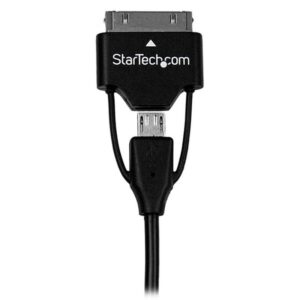 StarTech.com Cable USB de 65cm Combo Cargador para Móvil Micro USB y Adaptador con Conector Samsung Galaxy Tab StarTech.com Cable USB de 65cm Combo Cargador para Móvil Micro USB y Adaptador con Conector Samsung Galaxy Tab