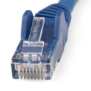 StarTech.com Cable de 10m CAT6 Ethernet - LSZH - Cable de Red RJ45 UTP de 10Gb - 650MHz - PoE de 100W - Latiguillo Snagless con Alivio de Tensión - sin Enganche - ETL - Azul