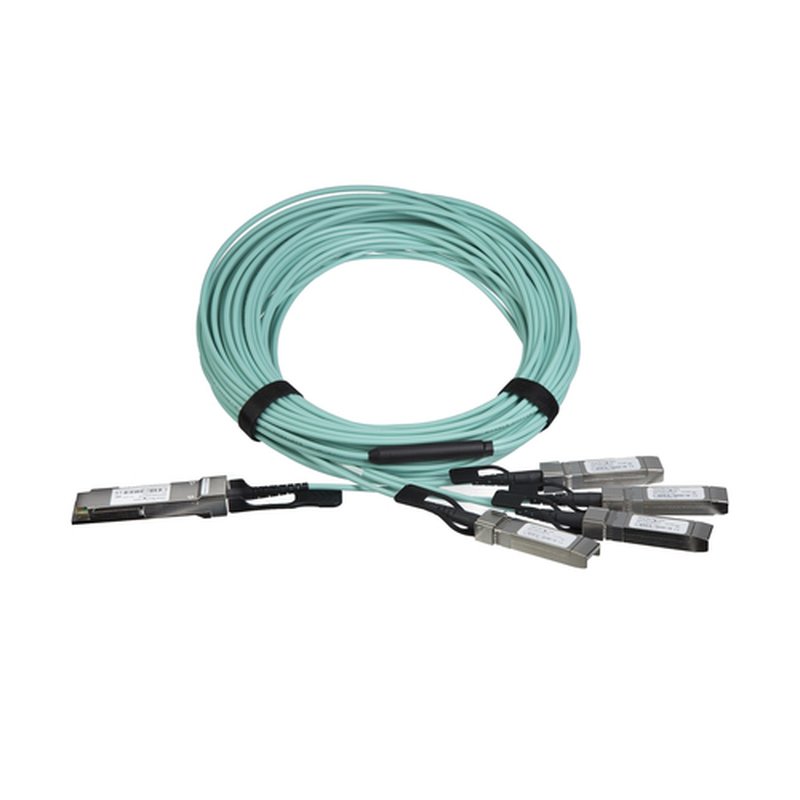 StarTech.com Cable de 15m AOC Compatible con Cisco QSFP-4X10G-AOC10M 40G 1x QSFP+ a 4x SFP+ - Fibra Óptica Activa QSFP+ de 40GbE- C9300 C3850 - Imagen 2