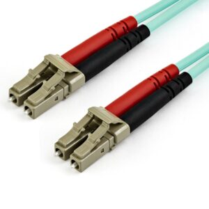 StarTech.com Cable de 15m de Fibra Óptica Multimodo OM3 LC a LC UPC - Full Duplex 50/125µm - para Redes de 100G - LOMMF/VCSEL - Pérdida Baja al Insertar <0.3dB - Cable LSZH