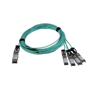 Alternative view of StarTech.com Cable de 5m AOC Compatible con Cisco QSFP-4X10G-AOC5M - 40G 1x QSFP+ a 4x SFP+ - Fibra Óptica Activa QSFP+ de 40GbE- C9300 C3850