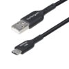 StarTech.com Cable de Carga USB-A a USB-C de 2m - Cable de Carga USB Tipo C - Carga Rápida de 3A - Cable de Transferencia de Datos USB 2.0 - TPE