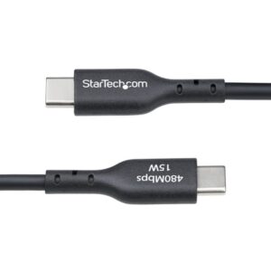 StarTech.com Cable de Carga USB-A a USB-C de 2m - Cable de Carga USB Tipo C - Carga Rápida de 3A - Cable de Transferencia de Datos USB 2.0 - TPE