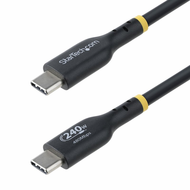 StarTech.com Cable de Carga USB-C de 3m - Cable USB Tipo C - Certificación USB-IF - PD de 240W EPR - Cable USB 2.0 USB-C de Carga para Portátiles - Recubrimiento de TPE - Macho a Macho StarTech.com Cable de Carga USB-C de 3m - Cable USB Tipo C - Certificación USB-IF - PD de 240W EPR - Cable USB 2.0 USB-C de Carga para Portátiles - Recubrimiento de TPE - Macho a Macho
