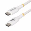 StarTech.com Cable de Carga para Portátil USB-C de 2m - Cable USB Tipo C USB 2.0 para Portátil - Blanco - Cable con Certificación USB-IF - PD 240W EPR - Recubrimiento de TPE - M/M StarTech.com Cable de Carga para Portátil USB-C de 2m - Cable USB Tipo C USB 2.0 para Portátil - Blanco - Cable con Certificación USB-IF - PD 240W EPR - Recubrimiento de TPE - M/M