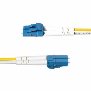StarTech.com Cable de Fibra Óptica Dúplex LC a LC (UPC) OS2 Monomodo de 15m - 9/125µm - 10G - Resistente a Dobleces - Low Insertion Loss - Cable LSZH - Cable de Parcheo de Fibra