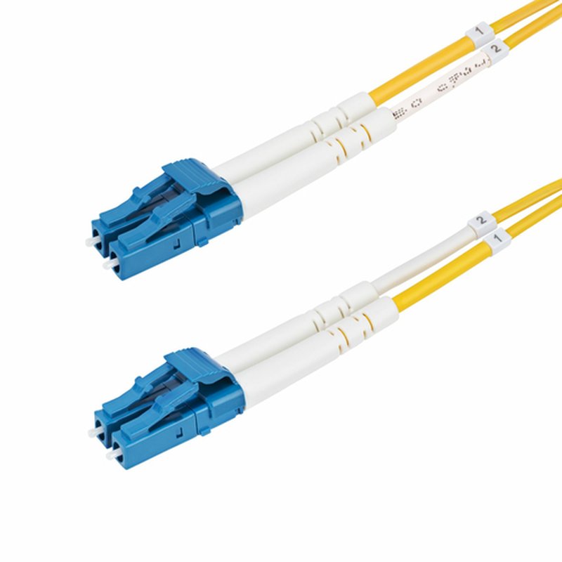 StarTech.com Cable de Fibra Óptica Dúplex LC a LC (UPC) OS2 Monomodo de 50m - 9/125µm - 10G - Resistente a Dobleces - Low Insertion Loss - Cable LSZH - Cable de Parcheo de Fibra