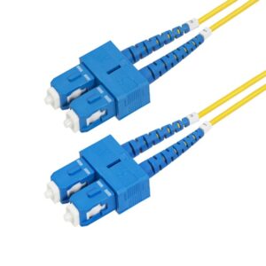 StarTech.com Cable de Fibra Óptica Dúplex SC a SC (UPC) OS2 Monomodo de 30m - 9/125µm - 40G/100G - Resistente a Dobleces - Low Insertion Loss - Cable LSZH - Cable de Parcheo de Fibra