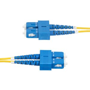 StarTech.com Cable de Fibra Óptica Dúplex SC a SC (UPC) OS2 Monomodo de 30m - 9/125µm - 40G/100G - Resistente a Dobleces - Low Insertion Loss - Cable LSZH - Cable de Parcheo de Fibra