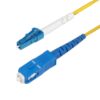 StarTech.com Cable de Fibra Óptica Simplex LC a SC (UPC) OS2 Monomodo de 15m - 9/125µm - 40G/100G - Resistente a Dobleces - Low Insertion Loss - Cable LSZH - Cable de Parcheo de Fibra