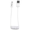 StarTech.com Cable en Espiral de 30cm Lightning 8 Pin a USB A 2.0 para Cargar su iPod iPhone iPad - Certificación MFi de Apple- Cable Lightning a USB - Blanco StarTech.com Cable en Espiral de 30cm Lightning 8 Pin a USB A 2.0 para Cargar su iPod iPhone iPad - Certificación MFi de Apple- Cable Lightning a USB - Blanco