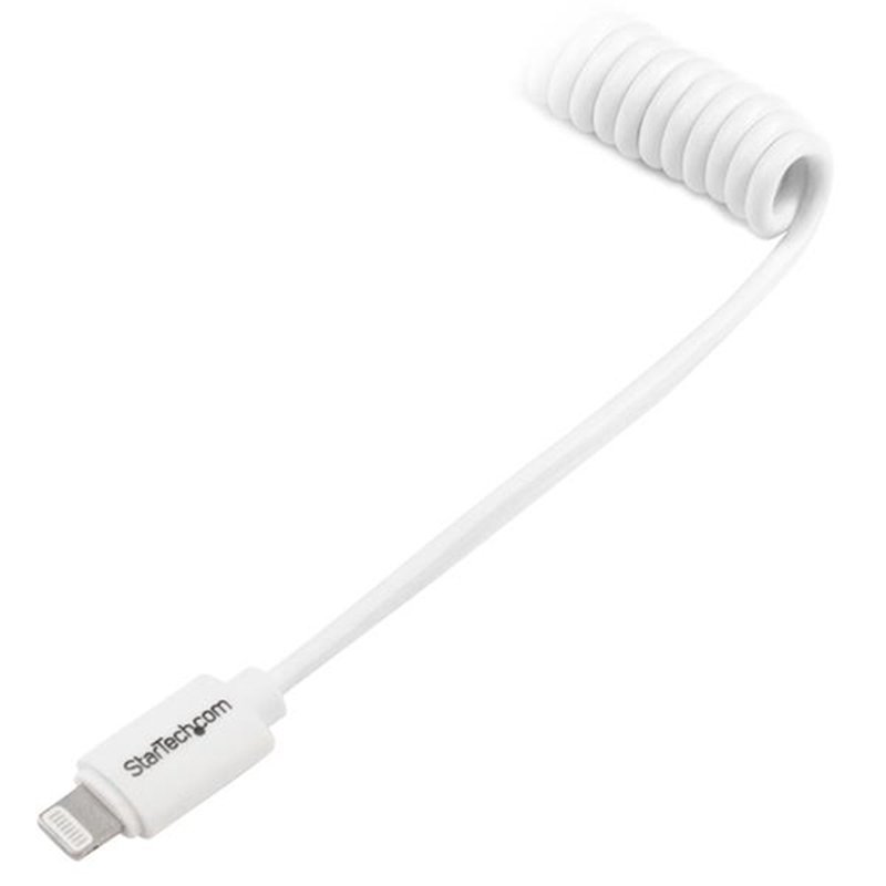 StarTech.com Cable en Espiral de 30cm Lightning 8 Pin a USB A 2.0 para Cargar su iPod iPhone iPad - Certificación MFi de Apple- Cable Lightning a USB - Blanco StarTech.com Cable en Espiral de 30cm Lightning 8 Pin a USB A 2.0 para Cargar su iPod iPhone iPad - Certificación MFi de Apple- Cable Lightning a USB - Blanco - Imagen 4