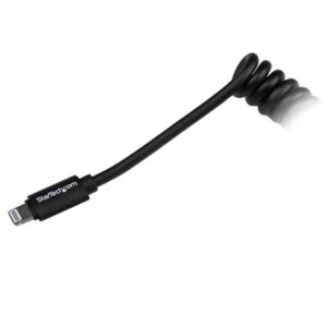 StarTech.com Cable en Espiral de 60cm Lightning 8 Pin a USB A 2.0 para Cargar su iPod iPhone iPad - Certificación MFi de Apple- Cable Lightning a USB - Negro StarTech.com Cable en Espiral de 60cm Lightning 8 Pin a USB A 2.0 para Cargar su iPod iPhone iPad - Certificación MFi de Apple- Cable Lightning a USB - Negro