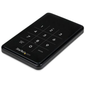 StarTech.com Caja USB 3.0 encriptada para disco duro de 2,5 pulgadas SATA III