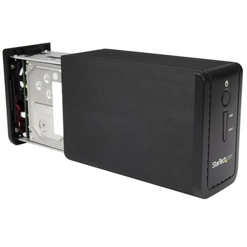 StarTech.com Caja USB 3.1 con 2 Bahías SATA de 3,5 Pulgadas - RAID con Puerto USB-C y USB-A - Caja USB Tipo C - Imagen 3