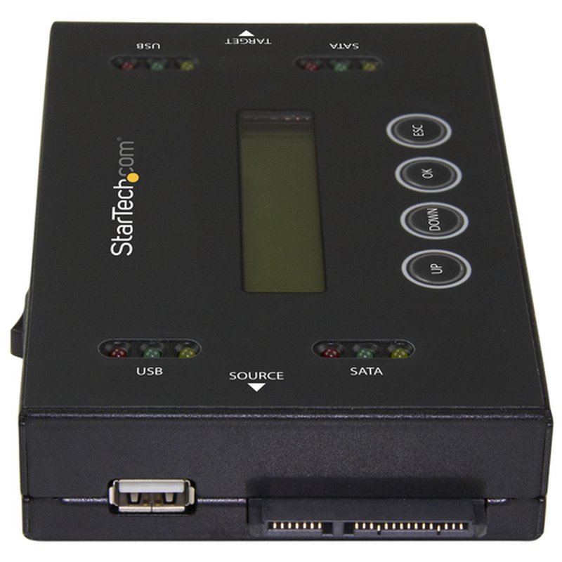 StarTech.com Clonador y Borrador Independiente 1:1 para Memorias USB y Unidades de Disco Duro y SSD SATA - con Pantalla LCD - TAA - Independiente del Sistema Operativo - Imagen 2