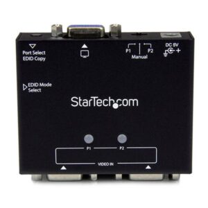 StarTech.com Conmutador Automático de Vídeo VGA de 2 puertos - Switch Selector de Dos Salidas con Copia EDID