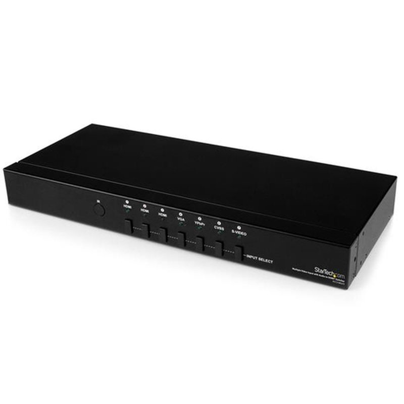 StarTech.com Conmutador Escalador Vídeo HDMI VGA Vídeo por Componentes y Compuesto con Audio de 7 puertos - Serie HD15 StarTech.com Conmutador Escalador Vídeo HDMI VGA Vídeo por Componentes y Compuesto con Audio de 7 puertos - Serie HD15