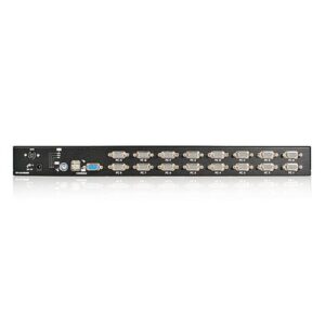 StarTech.com Conmutador Switch KVM 16 Puertos de Vídeo VGA HD15 USB 2.0 USB A PS/2 - 1U Rack Estante