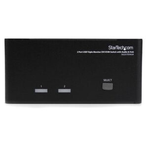 Alternative view of StarTech.com Conmutador Switch KVM de 2 Puertos Vídeo DVI 3 Monitores Triple Head Cabeza USB 2.0 DVI con Audio