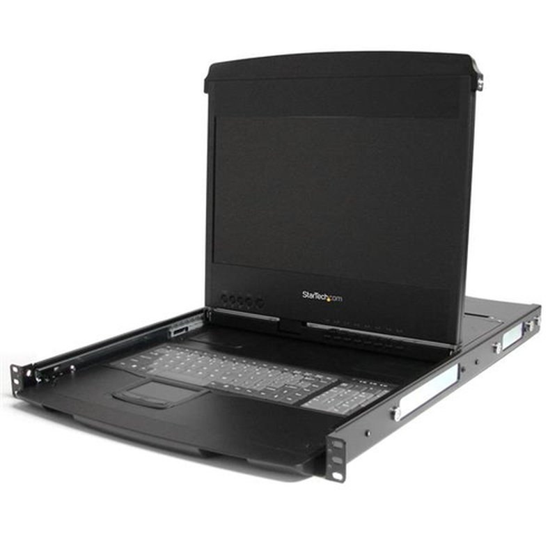 StarTech.com Consola con Rieles Dobles de 1U y Pantalla Ancha de 17 Pulgadas de 1080p para Rack