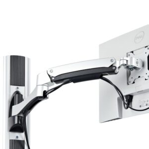 StarTech.com Estación de Trabajo Soporte de Pared para Monitor VESA de 27 Pulgadas (10kg) con Bracket para CPU / Ordenador y Bandeja para Teclado y Ratón - con Brazo Articulado para Monitor