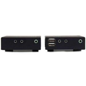 StarTech.com Extensor HDMI por CAT5 HDBaseT con Concentrador USB e IR - Alargador 90m - Hasta 4K