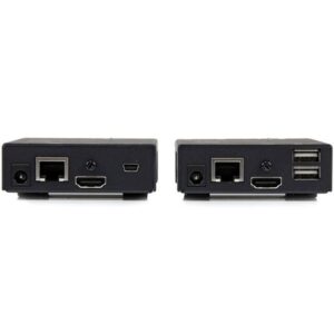 StarTech.com Extensor HDMI por CAT5 HDBaseT con Concentrador USB e IR - Alargador 90m - Hasta 4K