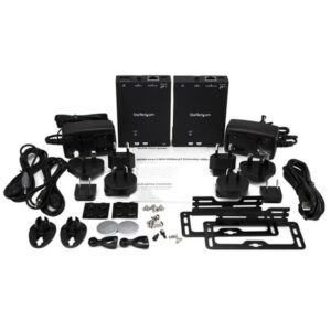 StarTech.com Extensor HDMI por CAT5 HDBaseT con Concentrador USB e IR - Alargador 90m - Hasta 4K