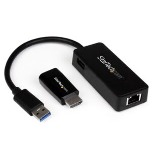 StarTech.com Juego de Adaptadores HDMI a VGA y Ethernet Gigabit para HP Chromebook 14 – Kit de Accesorios